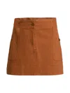Etro Pegaso-embroidered Cargo Skirt In Brown