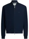 Etro Embroidered Logo Bomber Jacket In Blue