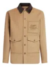 Etro Stylish Jacket With Chest Pocket And Flap Pockets In Neutral