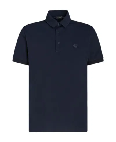 Etro Regular Fit Polo Shirt In Blue