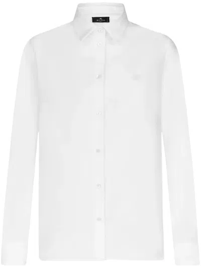 Etro Point Collar Shirt With Long Sleeves In Multi