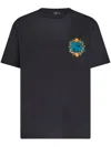 Etro Pegaso Embroidered Crewneck T-shirt In Black