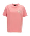 Etro Light Pink Logo Embroidery T-shirt In Pink