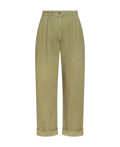 ETRO ETRO PEGASO EMBROIDERED CROPPED PANTS
