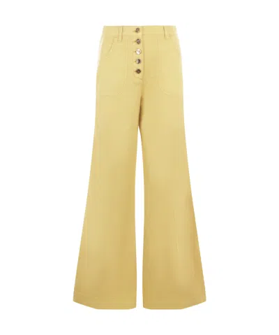 ETRO ETRO PEGASO EMBROIDERED FLARED TROUSERS