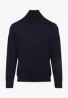 Etro Pegaso-embroidered High-neck Sweater In Black