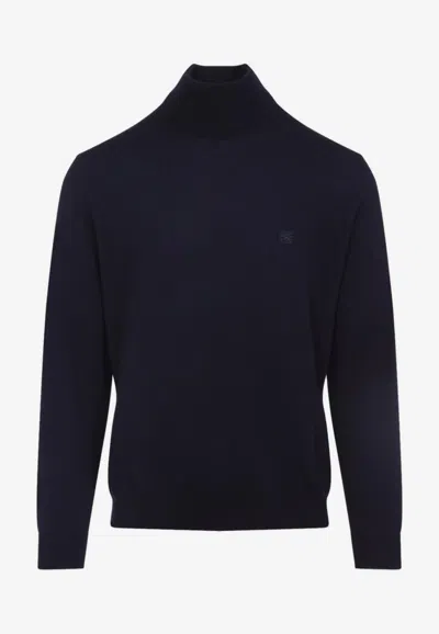 ETRO PEGASO-EMBROIDERED HIGH-NECK SWEATER