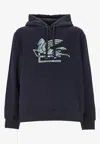 Etro Navy Blue Drawstring Hooded Sweatshirt