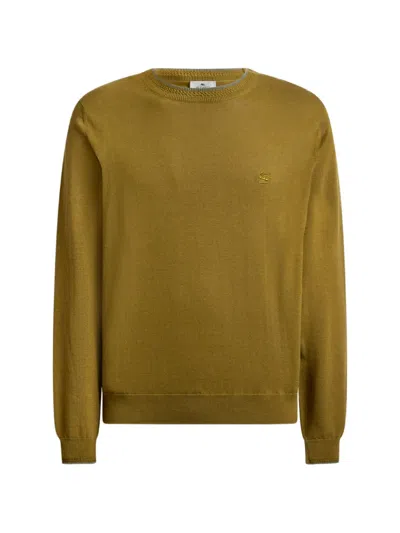 Etro Pegaso-embroidered Jumper In Green