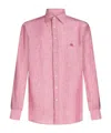 Etro Logo Long-sleeved Shirt In Pink