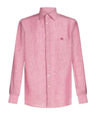 Etro Logo Long-sleeved Shirt In Multicolor