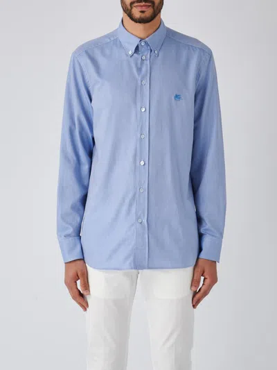 Etro Pegaso Embroidered Long In Blue