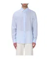Etro Pegaso-embroidered Long-sleeved Shirt In White
