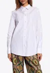 Etro Pegaso Embroidered Long-sleeved Shirt In White