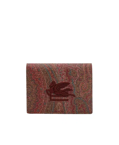 ETRO ETRO PEGASO EMBROIDERED PAISLEY JACQUARD WALLET