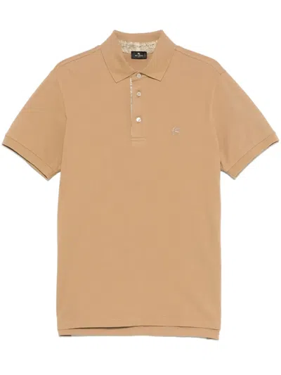 ETRO PEGASO-EMBROIDERED POLO SHIRT