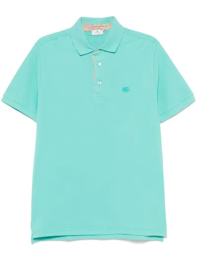 ETRO PEGASO-EMBROIDERED POLO SHIRT