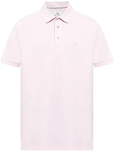 ETRO PEGASO-EMBROIDERED POLO SHIRT
