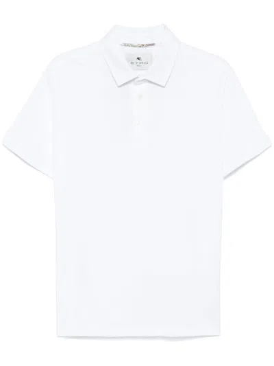 ETRO PEGASO-EMBROIDERED POLO SHIRT