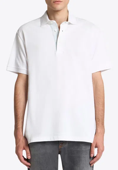 Etro Pegaso Embroidered Polo T-shirt In White