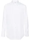 Etro Linen Shirt With Pegaso Logo In White