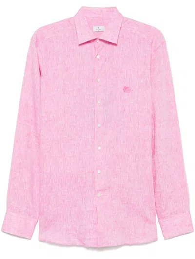 ETRO PEGASO-EMBROIDERED SHIRT
