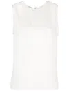 Etro Pegaso-embroidered Silk Vest Top In White
