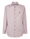 Etro Striped Cotton Poplin Shirt In Multicolor