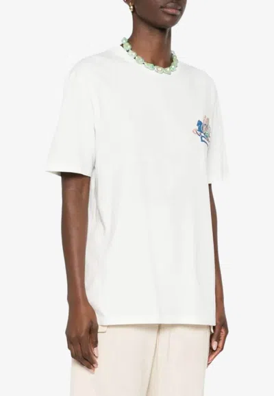 Etro Pegaso Embroidered T-shirt In White