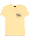 Etro Crew Neck Graphic Print Lightweight Soft Fabric In Yellow