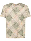 Etro Multicolored Pegaso-embroidered T-shirt In Yellow