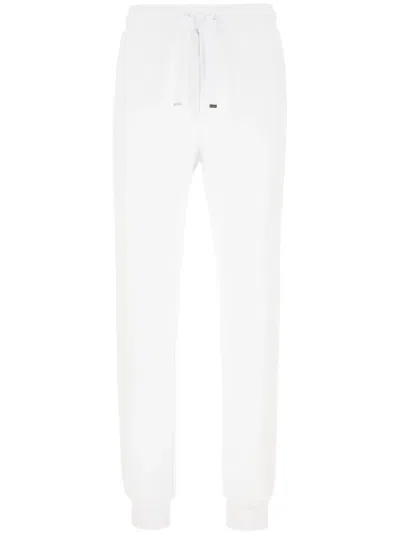 Etro Pegaso-embroidered Track Pants In Weiss