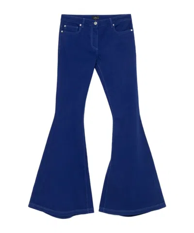 Etro Pegaso-embroidered Trousers In Multicolor