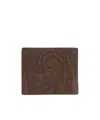 Etro Pegaso Embroidered Wallet In Brown