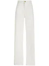 Etro Pegaso-embroidered Wide-leg Jeans In White