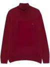 Etro Pegaso-embroidered Wool Sweater In Red