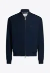 Etro Embroidered Logo Bomber Jacket In Navy