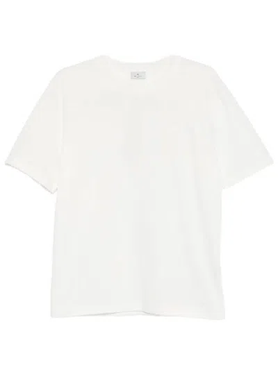 Etro Pegaso Embroidery Cotton T-shirt In White