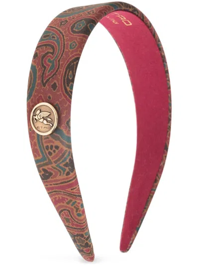 Etro Pegaso Headband In Pink