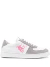Etro Grey Leather And Suede Casual Trainers In Grey