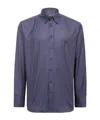 Etro Pegaso-motif Cotton Shirt In Blue