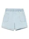 Etro Pegaso-motif Denim Shorts In 蓝色