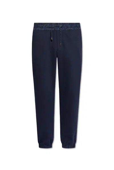 Etro Pegaso-appliqué Track Pants In Navy