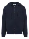 Etro Zipped Hoodie Sweatshirt In Blue