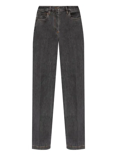 Etro Pegaso-motif Jeans In Black