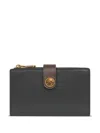 Etro Pegaso-motif Leather Wallet In Black