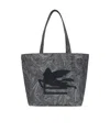 Etro Pegaso-motif Paisley Tote Bag In Black