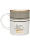 Etro Pegaso-motif Porcelain Mug In Grey