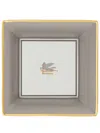 Etro Pegaso-motif Porcelain Tray In Grey