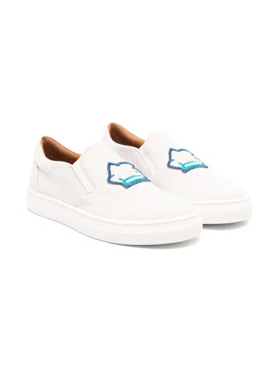 Etro Kids' Pegaso-motif Sneakers In Neutrals